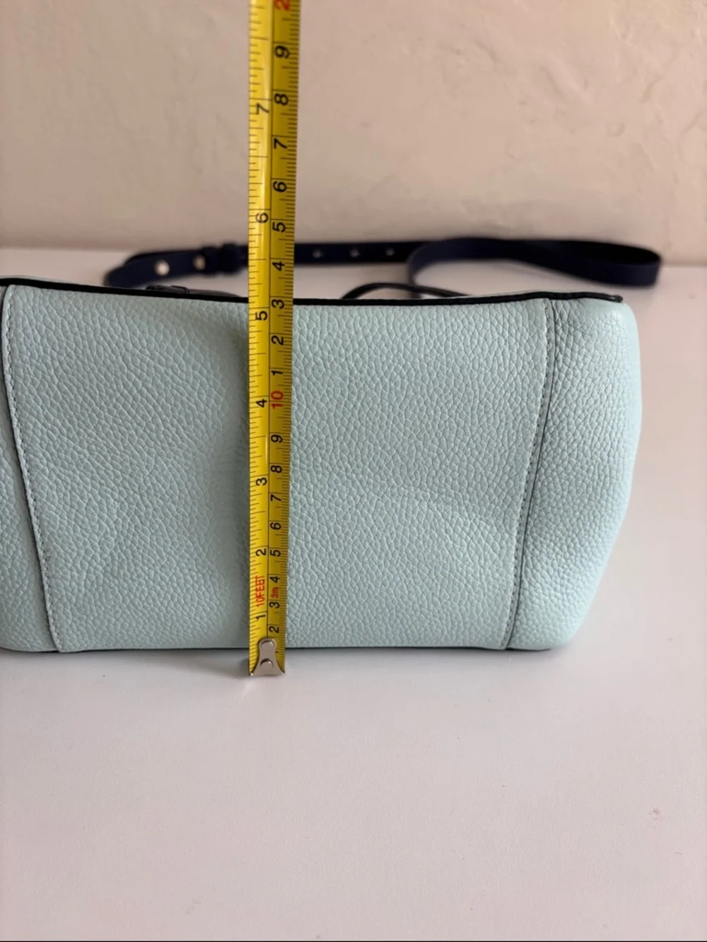 kate spade Mint and Black Leather‎ Drawstring Shoulder Bag